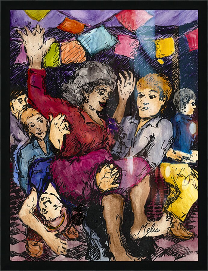 Swing Dance 12x16 Marc  Melis   20250714   AdobeR Picture Frame print