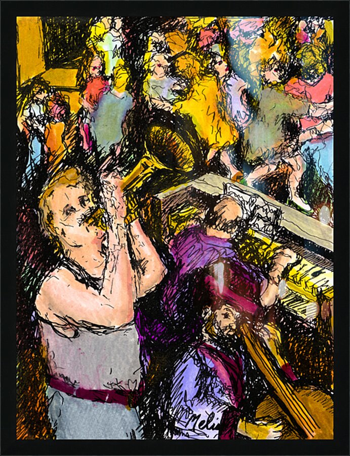 JAZZ NIGHT OPT Picture Frame print