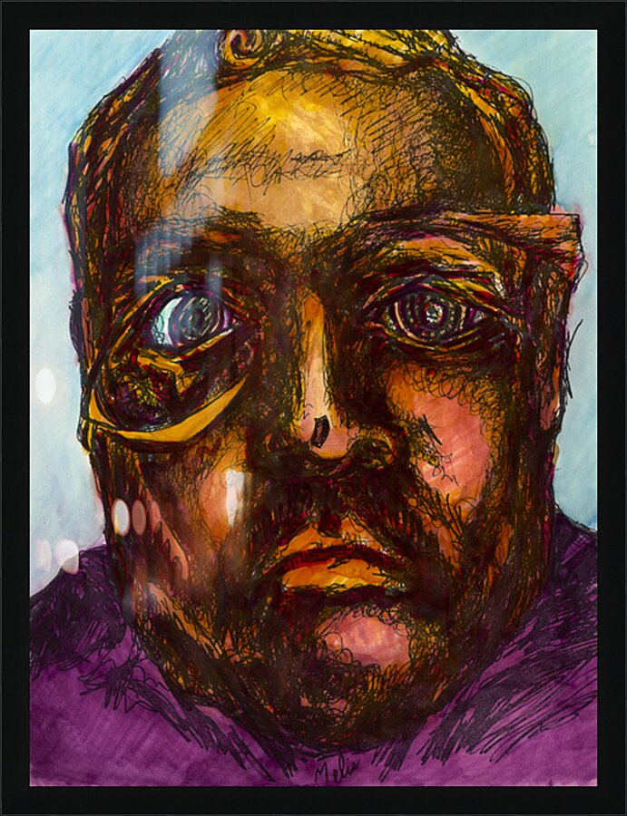 Abstract Self Potrait 16x12 Marc  Melis   2025061 Picture Frame print
