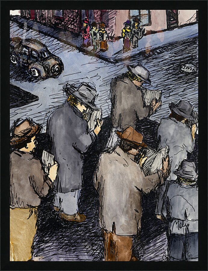 Dystopian Headlines 16x12 Marc  Melis   20250617 Picture Frame print