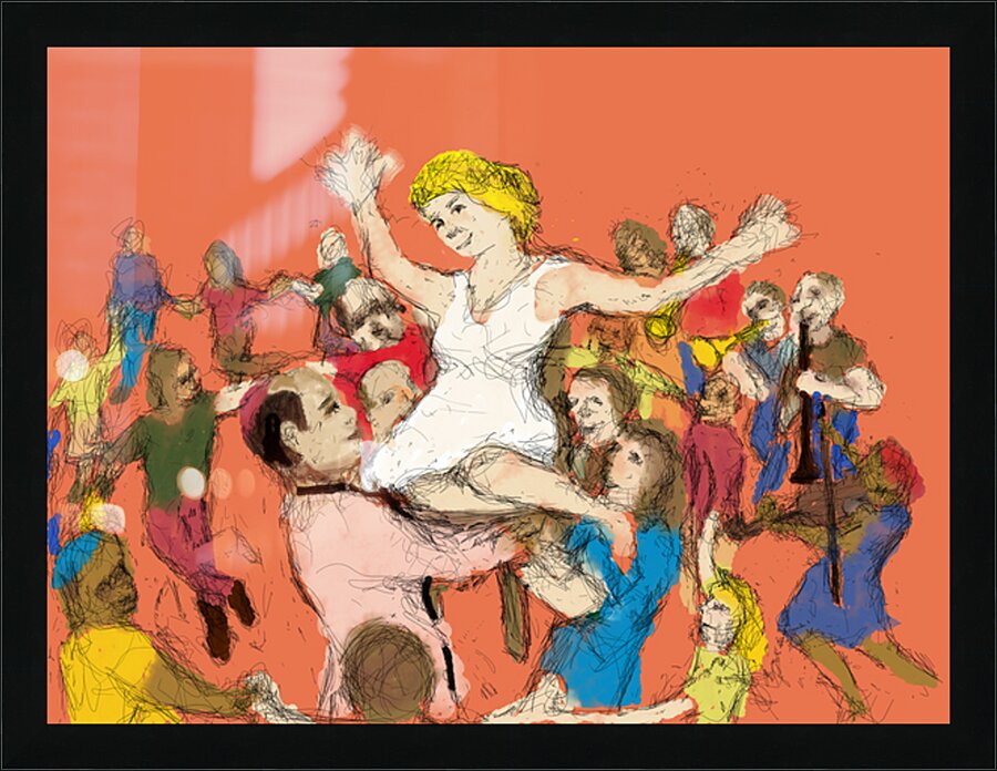 3 by 4 aspect ratio     have nagela finished oran Picture Frame print