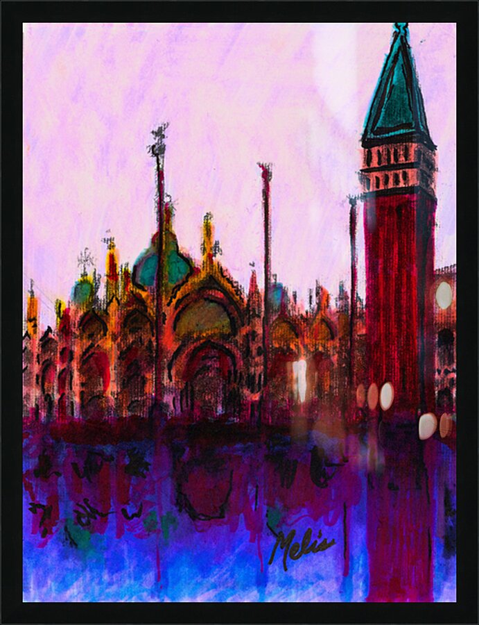 3 by 4 aspect ratio   Piazza San Marco     Venice Picture Frame print