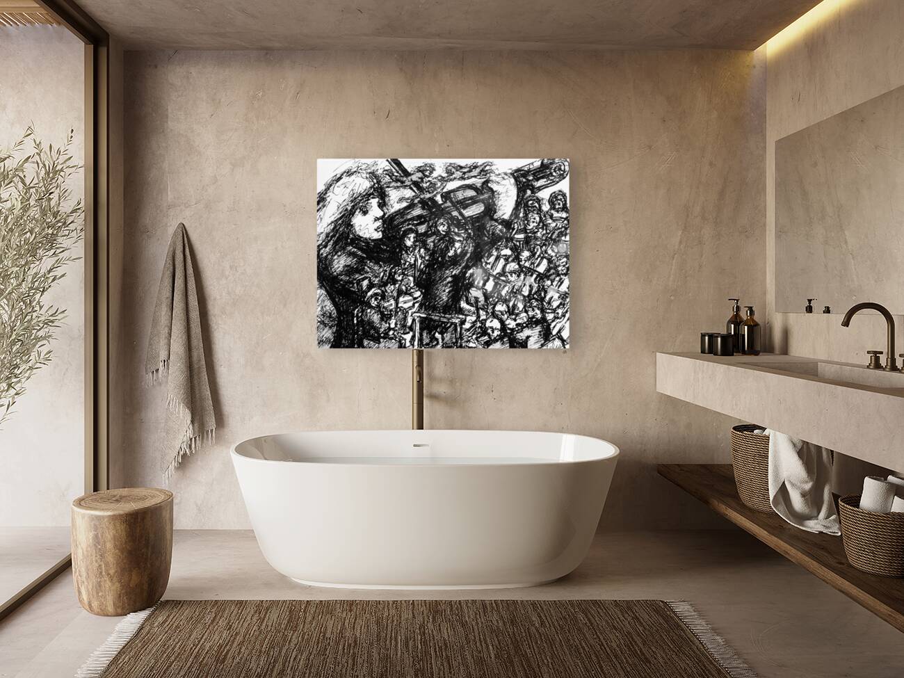 Violinist with Orchestra Reproduction