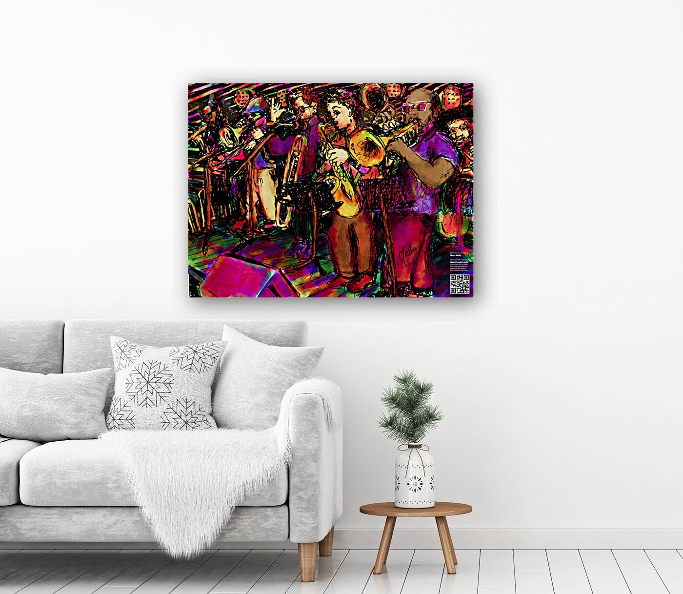 Bad Cactus Brass Band     West Alley BBQ   Mural Reproduction