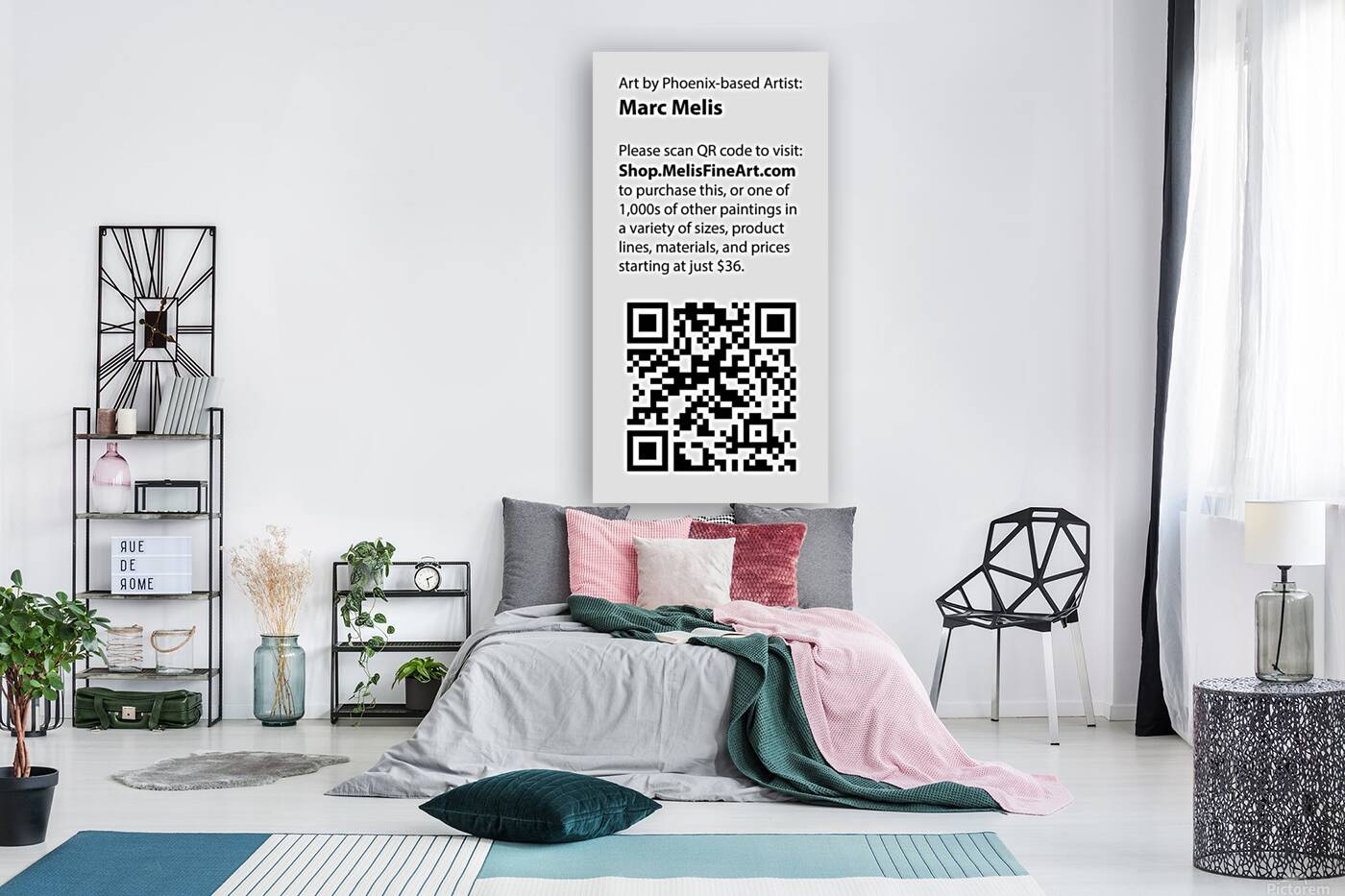 QR code and Artist Info for West Alley BBQ     Me Reproduction