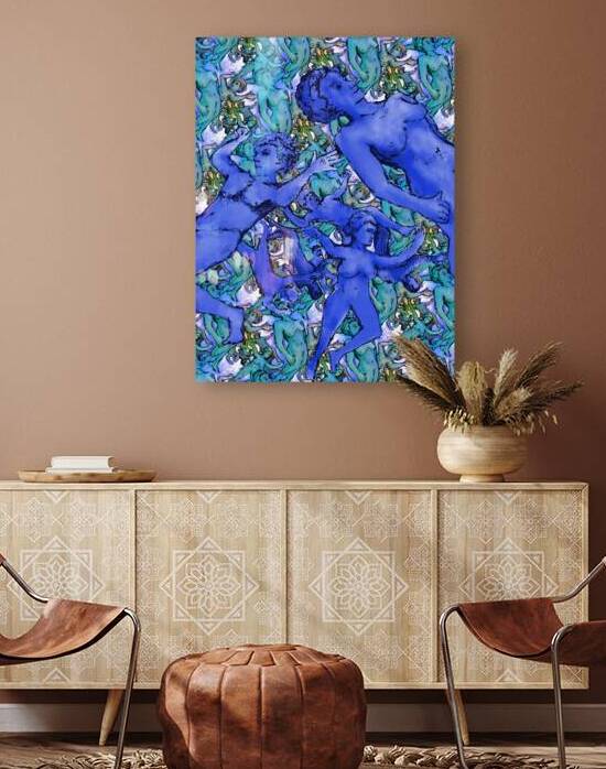 Free fall I     FINAL Patinated copper background by Marc Melis