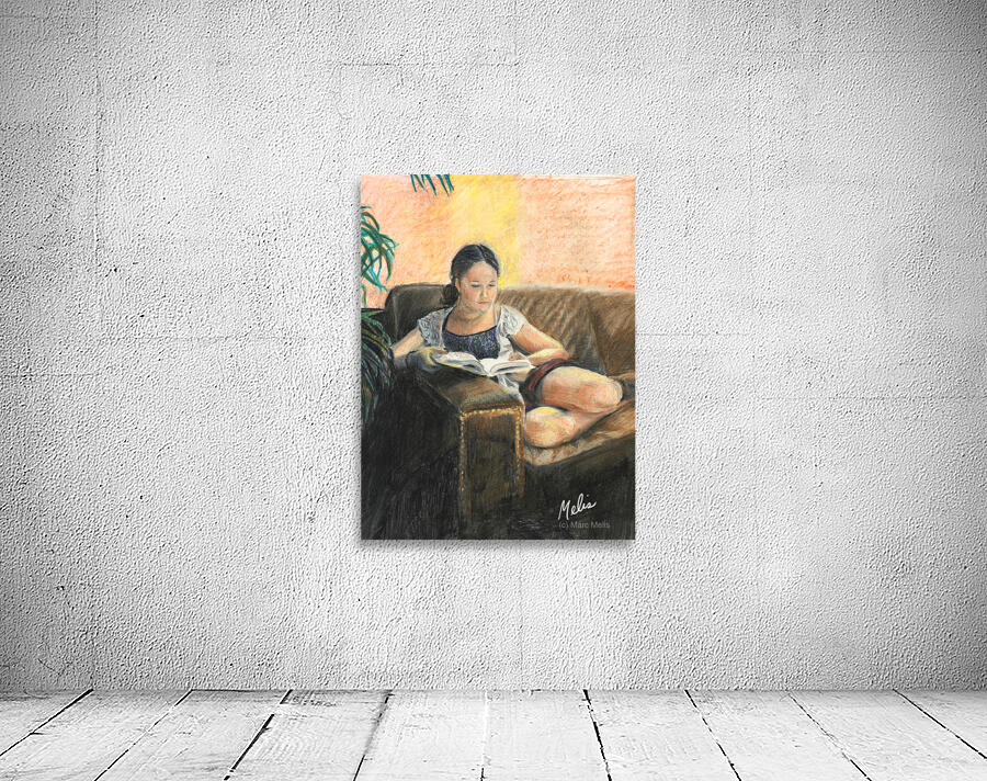 Girl Reading - Saturated Wall Preview