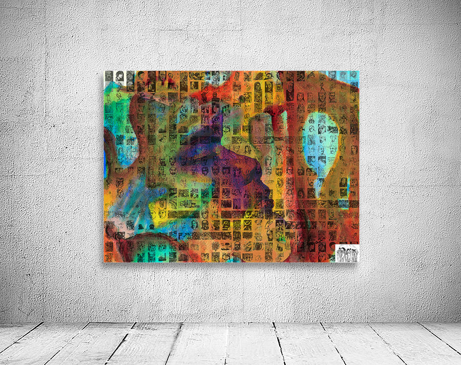 Mosaic silhouette abstract mango photo collage contact sheets FINAL Wall Preview