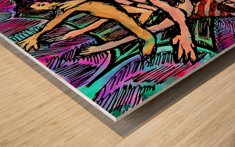 Falling Into Graceland   muted final 6 Wood print