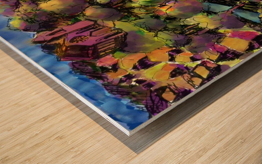 Far Away Across the Field   final w added orange Impression sur bois