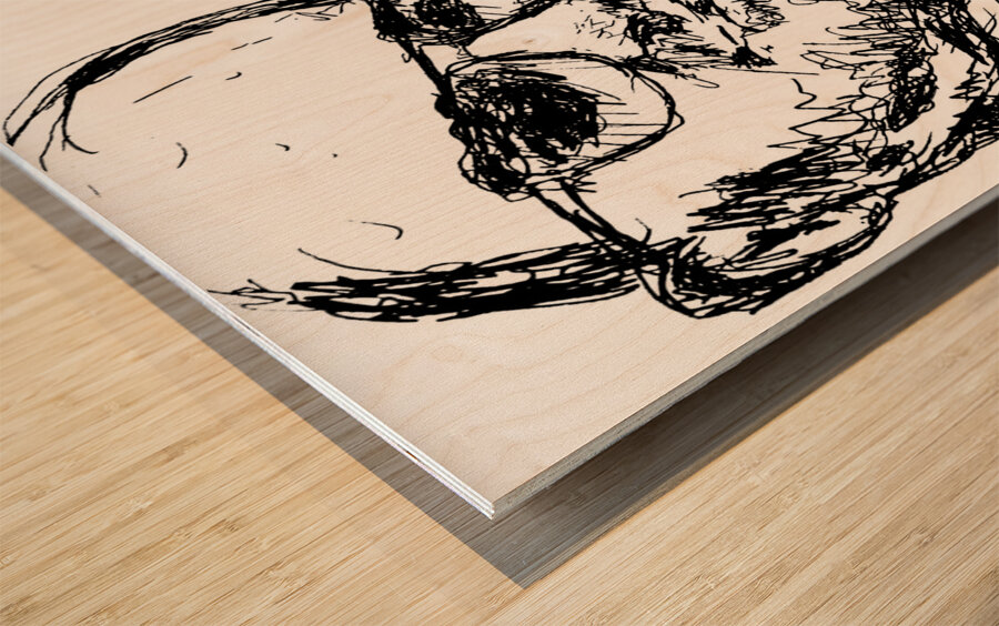 Sketch Portrait | Marc Melis Wood print