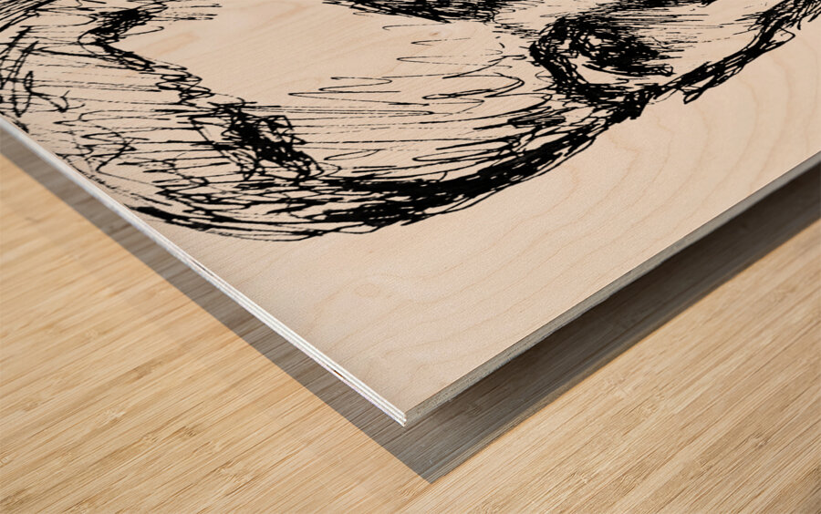 Sketch Portrait | Marc Melis Wood print