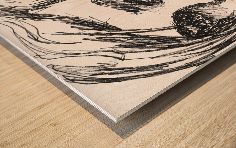 Sketch Portrait | Marc Melis Wood print