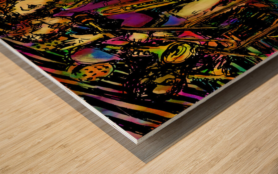 Bad Cactus   psd     colorful yellow skin Wood print