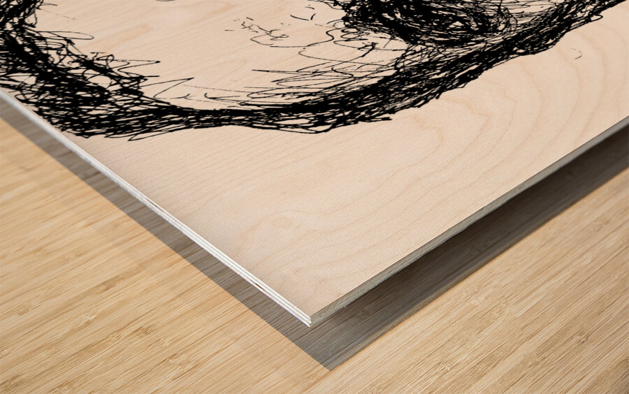 Sketch Portrait | Marc Melis Wood print