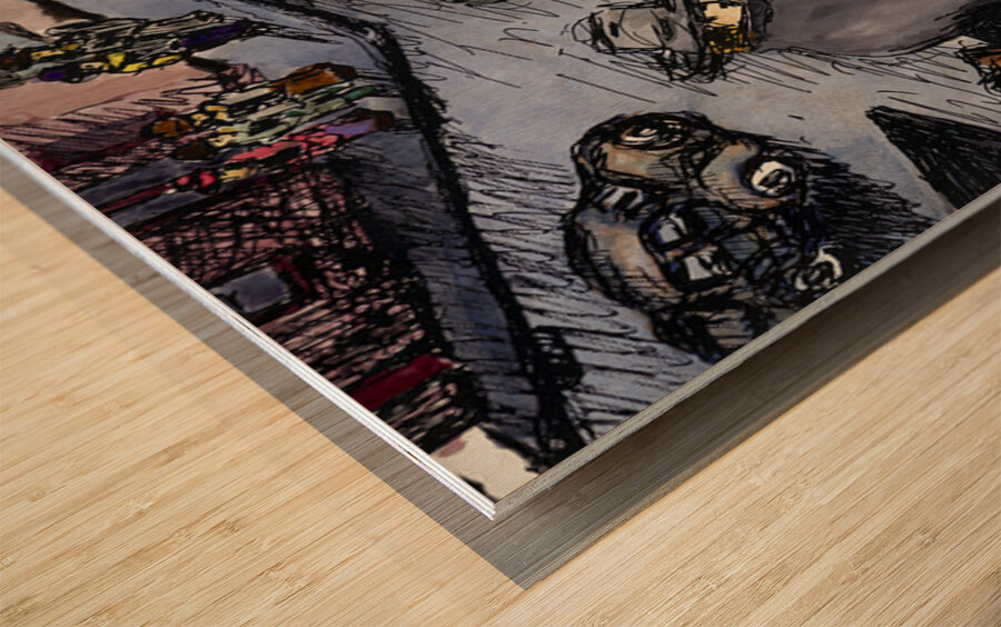 Dystopian Headlines 16x12 Marc  Melis   20250617 Impression sur bois