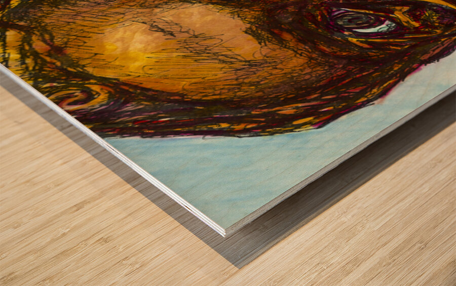 Abstract Self Potrait 16x12 Marc  Melis   2025061 Wood print