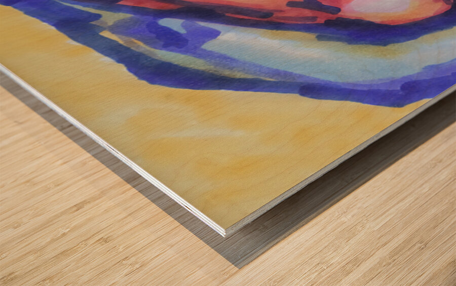 3 by 4 aspect ratio     Hands Hoding Bird     202 Wood print