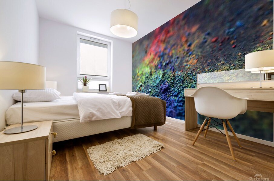 Paint powder Mural print
