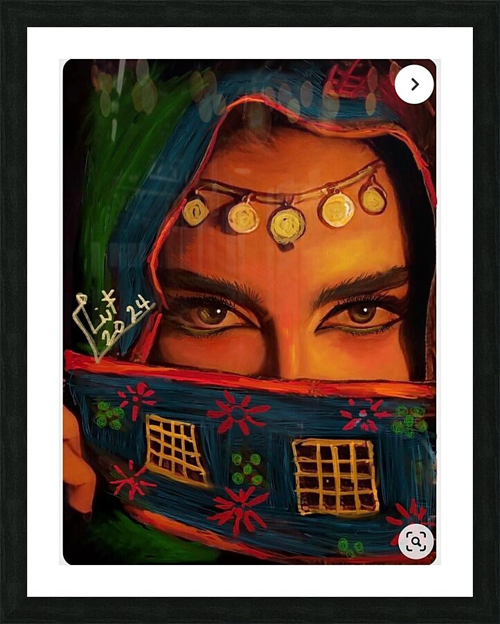 Staring eyes Picture Frame print