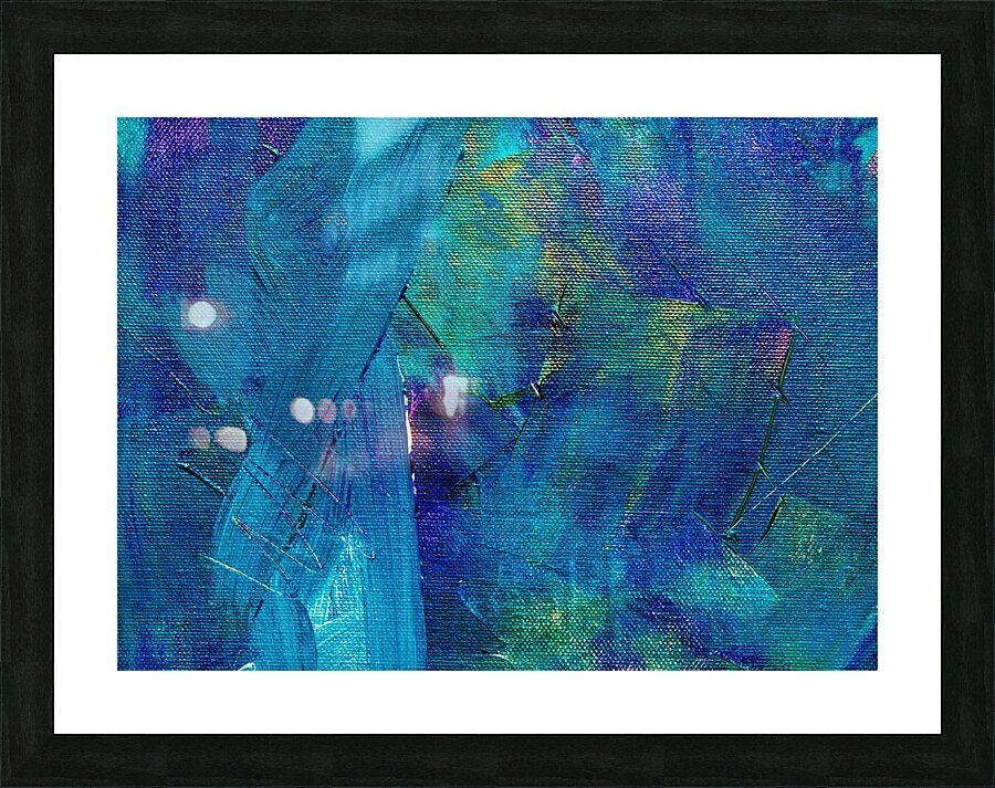 Abstract blue Picture Frame print