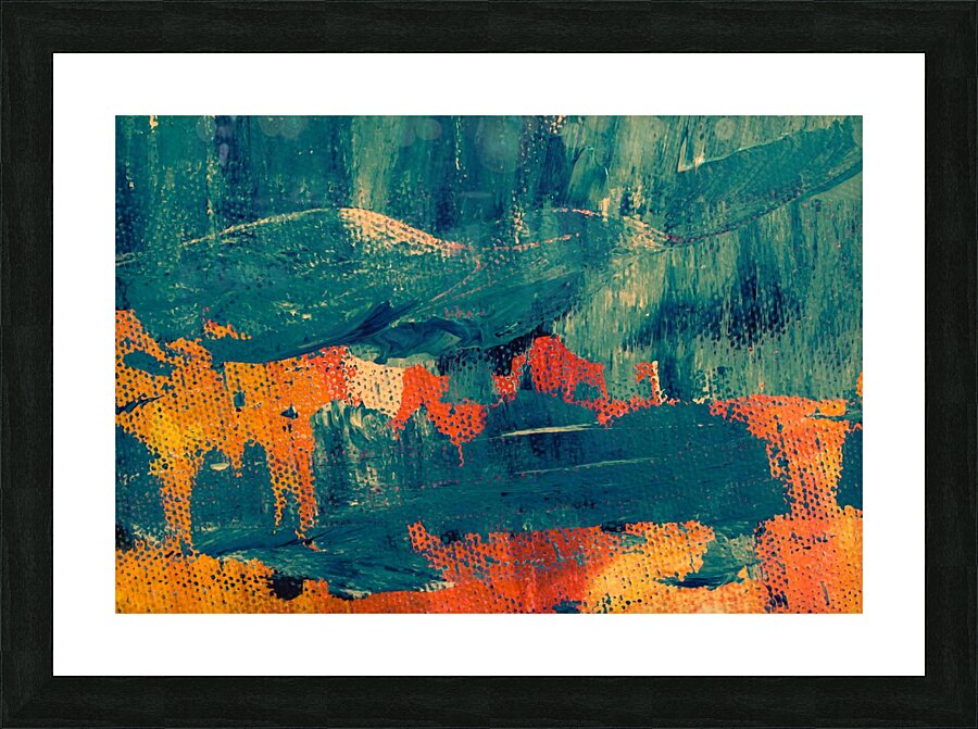 Green hills Picture Frame print