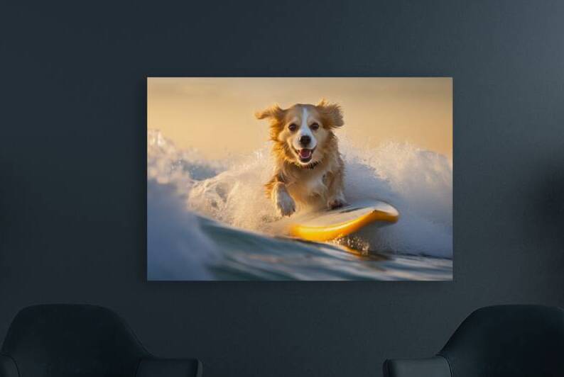 Dog surfing by Pacoraman
