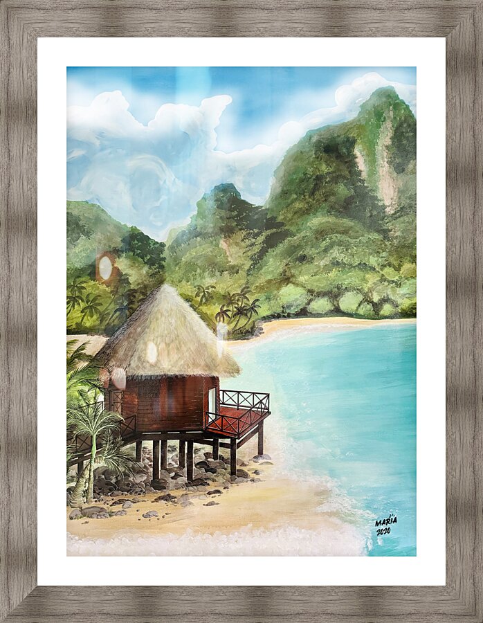 Collection HAWAII- Secret beach Picture Frame print