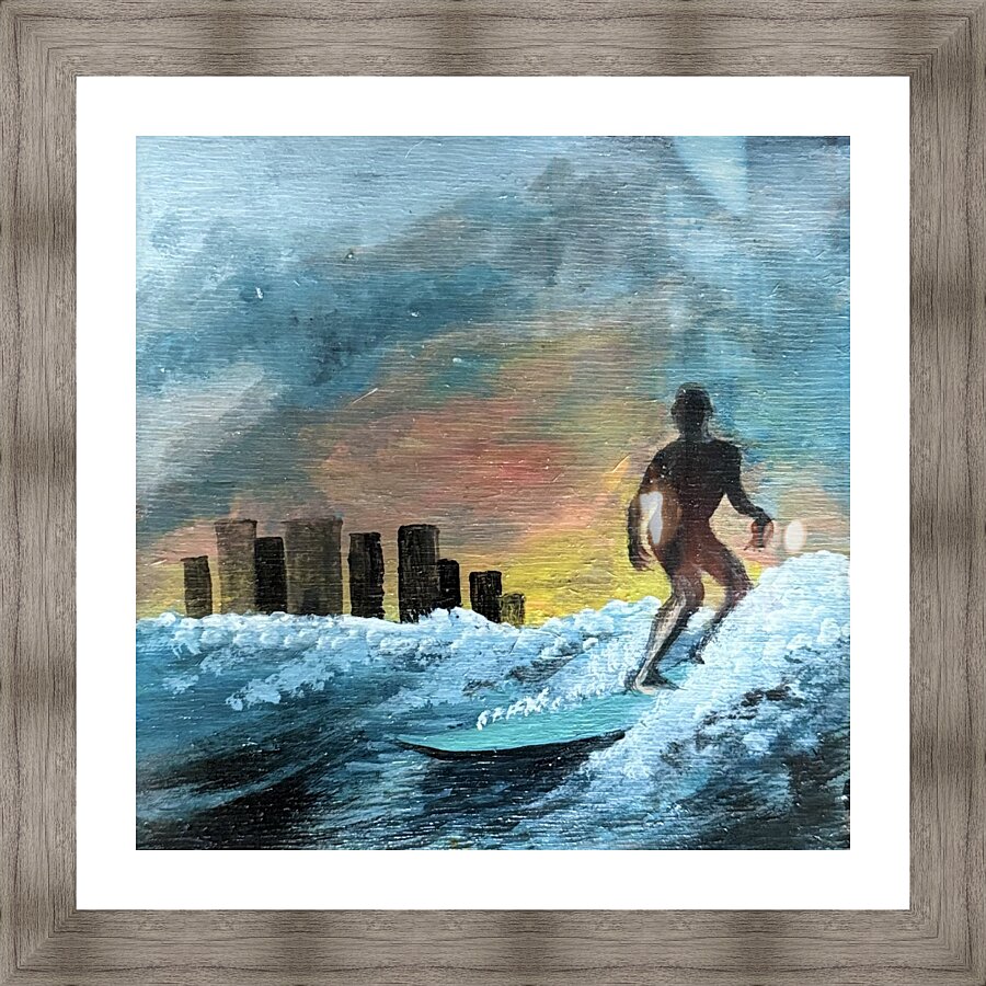 Collection WAVES - Malibu Beach Picture Frame print