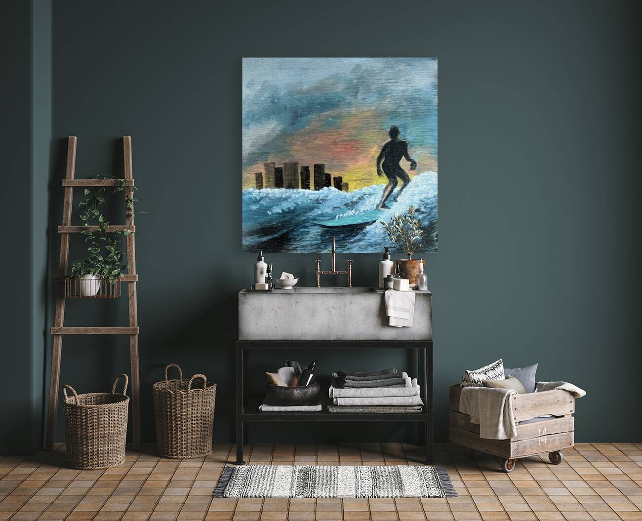 Collection WAVES - Malibu Beach Reproduction