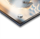 Content White Bichon Frise Puppy Resting After Snow Play Session Impression Acrylique