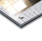 Golden Retriever Puppy Discovers Empty Food Bowl Impression Acrylique