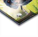 Young Rottweiler Puppy Explores The Park Alone Impression Acrylique