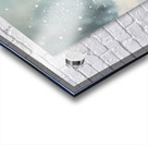 Pomeranian Puppy In Holiday Sweater Playing In Snow Acrylic print