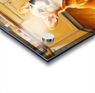 Corgi Puppy Discovers Birthday Cake Impression Acrylique