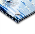 Happy Bichon Frise Puppy Rests After Snow Play Acrylic print