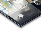 Bichon Frise Puppy Discovers Empty Food Bowl Acrylic print