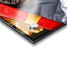 German Shorthaired Pointer Puppy Discovers Big Red Gift Box Impression Acrylique