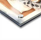 Sleepy Australian Shepherd Puppy Rests After Storm Impression Acrylique