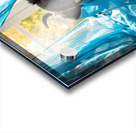 Brave Rottweiler Puppy Sits Confidently By Green Curtains Impression Acrylique