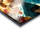 Yorkshire Terrier Puppy Discovers Blanket Mountain Acrylic print