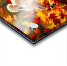 French Bulldog Puppy Discovers Autumn Leaf Pile Impression Acrylique