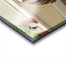 Happy Puppy Emerging From Curtain Hideout Acrylic print