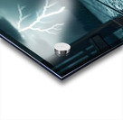 Dachshund Puppy Watches Storm From Covered Porch Acrylic print