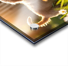 Golden Retriever Puppy Discovers Park Fence Acrylic print