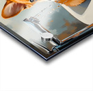 Nervous Corgi Puppy Waits In Bathroom Sink Impression Acrylique