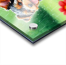 Content Yorkshire Terrier Puppy Rests After Raindrop Adventure Acrylic print