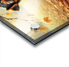 Yorkshire Terrier Puppy Spots Squirrel At Tree Base Impression Acrylique