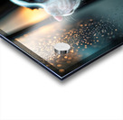 Boston Terrier Puppy Watches Rain From Car Window Acrylic print