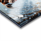 Sleepy Puppy Rests After Snow Adventure In Sweater Impression Acrylique